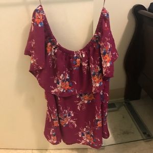 Off the shoulder floral top